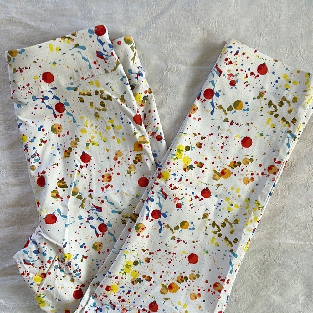 Krazy Larry Colorful Splatter Print Women’s Jeggings Size 10